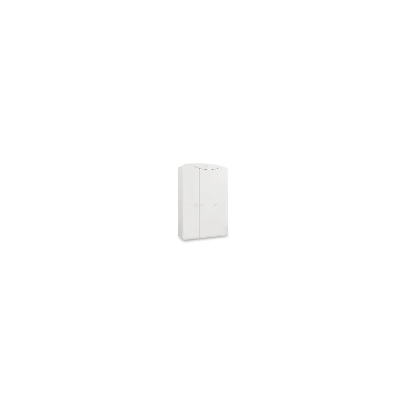 Armario Cilek Babycotton de 3 puertas con varios estantes y percha, color blanco - zona de dormir