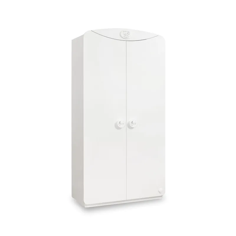 Armario Cilek Babycotton de 2 puertas en melamina blanca, ideal para niños y niñas. - zona de dormir