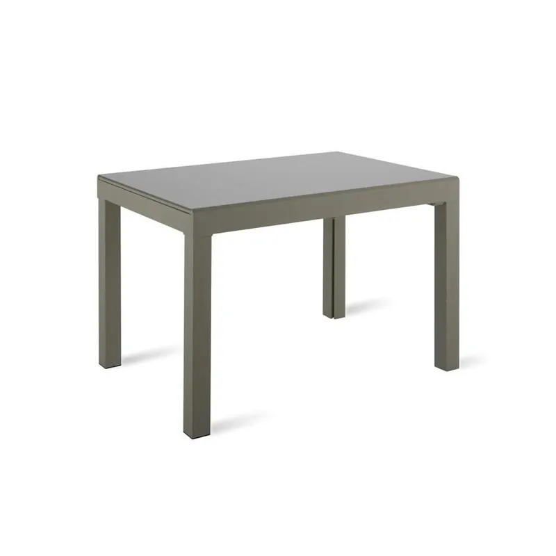 Stones | Mesa ejecutiva extensible con patas de metal y tablero de vidrio templado - Sala de estar