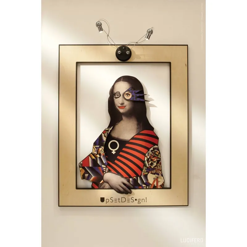 Aplique de diseño Mona Lisa en madera de abedul | Lucifero Illuminazione - Iluminacion