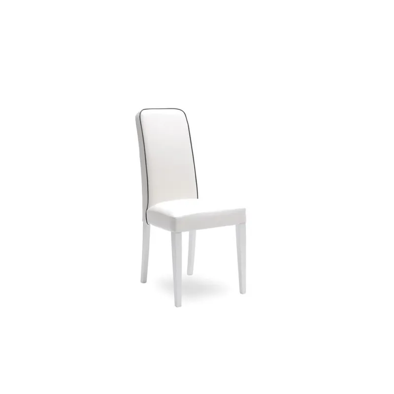 Stones | Silla acolchada Anita tapizada en piel sintética, diseño moderno - Sala de estar