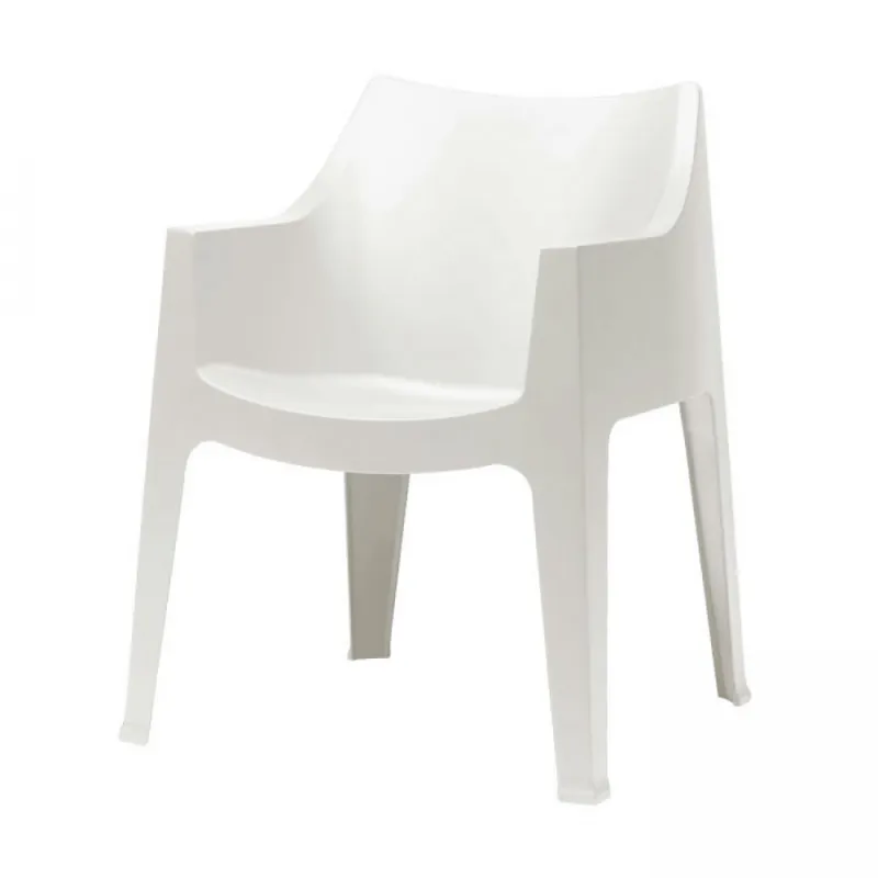 Sillón para exterior Coccolona hecho en Italia completamente en tecnopolímero disponible en varios colores - Mueble de jardin