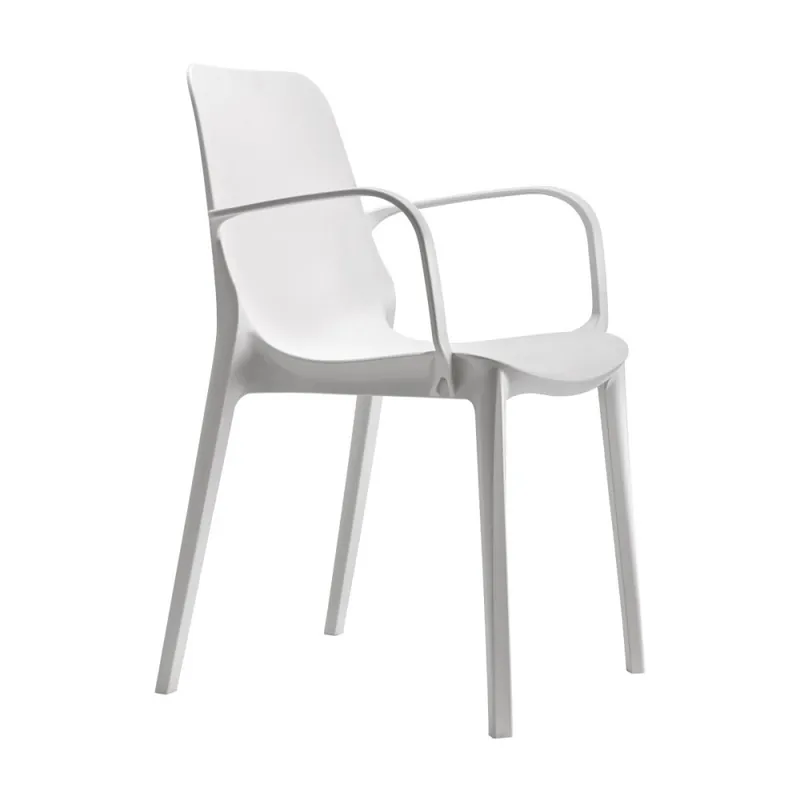 Silla de jardín Scab Design Ginevra con reposabrazos en tecnopolímero en varios colores - Mueble de jardin
