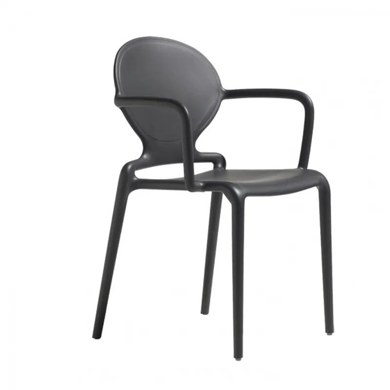 Silla de jardín Scab Design Gio con reposabrazos realizada con estructura de tecnopolímero y asiento en varios colores - Mueble de jardin