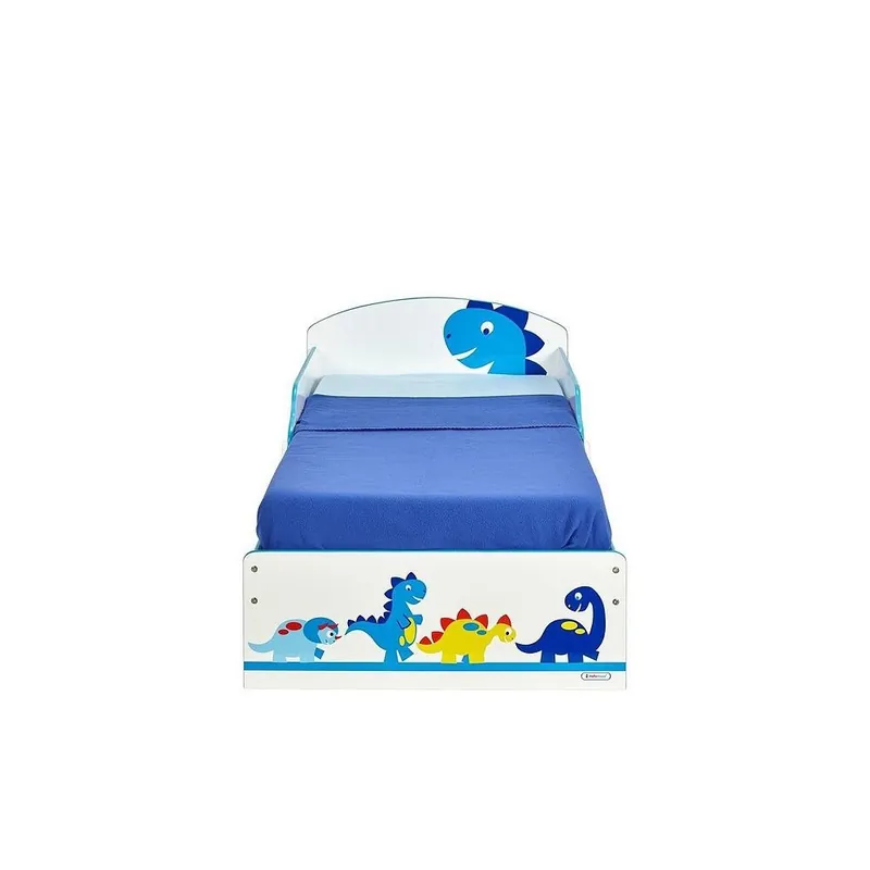 Cama infantil dinosaurio en madera mdf con lindos estampados de dinosaurios para decorar con armonía - zona de dormir