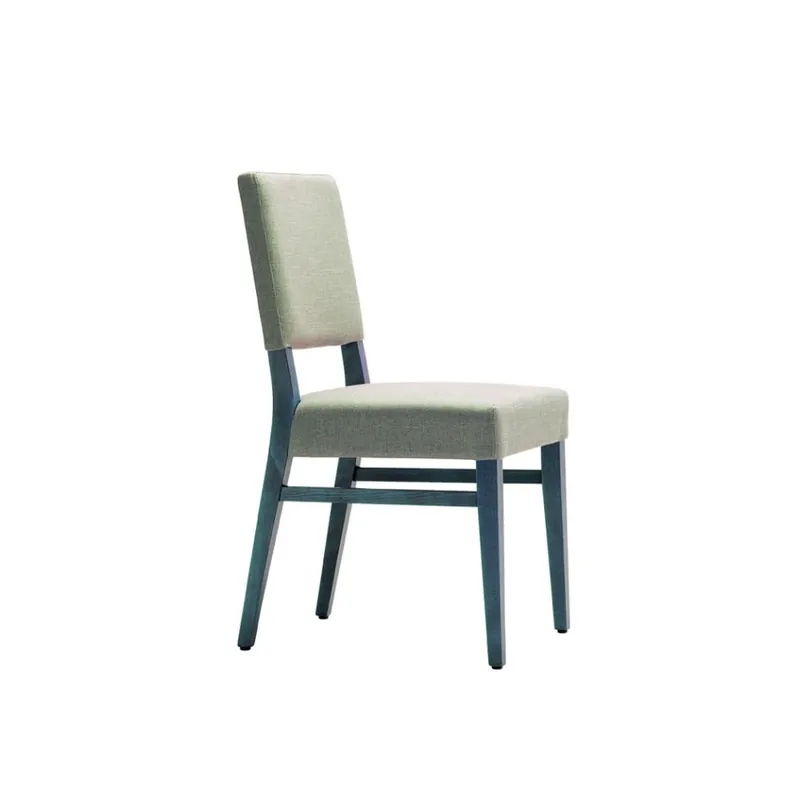 Brunetti Sedie Doren Silla de madera maciza con revestimiento de tela lavable - Sala de estar