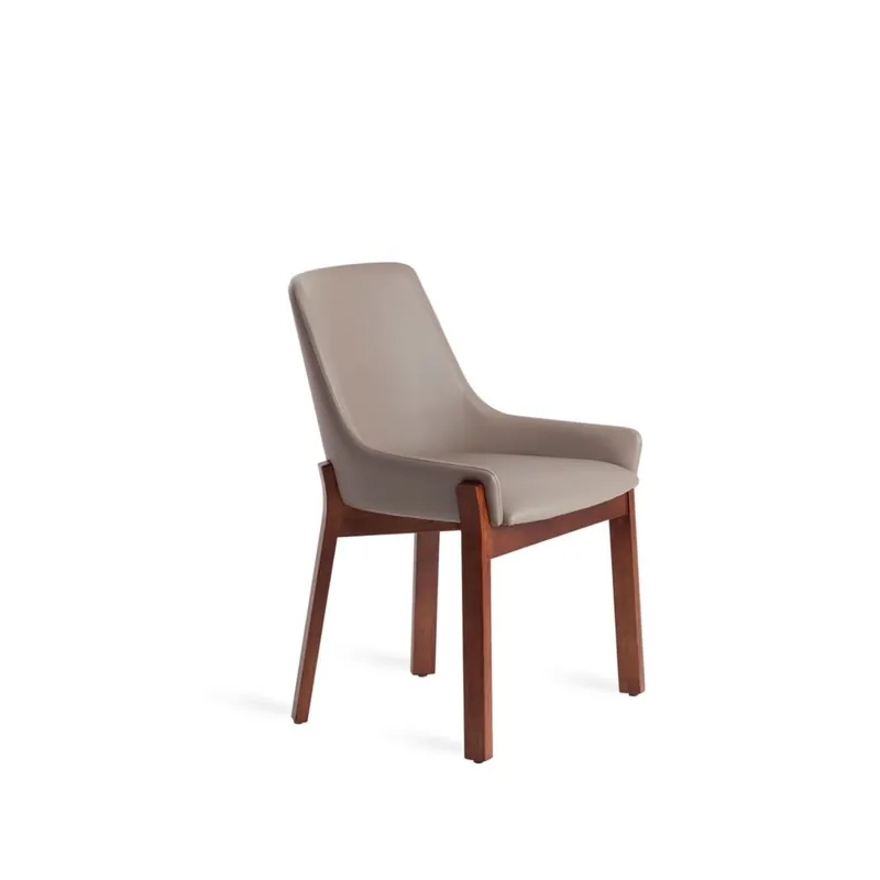Angel Cerda 4017 Silla confort fabricada con estructura de nogal macizo y tapizada en símil piel - Sala de estar