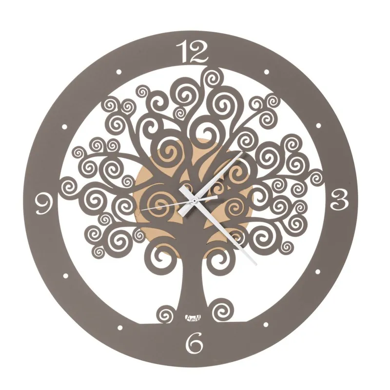 Reloj Árbol de la Vida de Arti e Mestieri fabricado en metal disponible en dos acabados y medidas diferentes - Objetos y accesorios