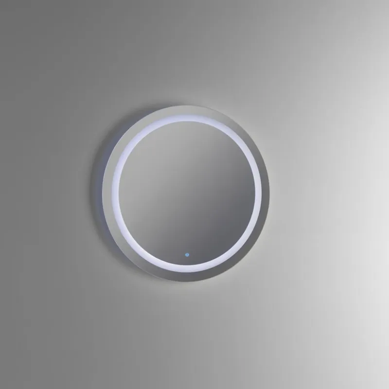 Espejo de baño Ariel redondo fabricado con estructura de abs con iluminación LED - zona de dormir