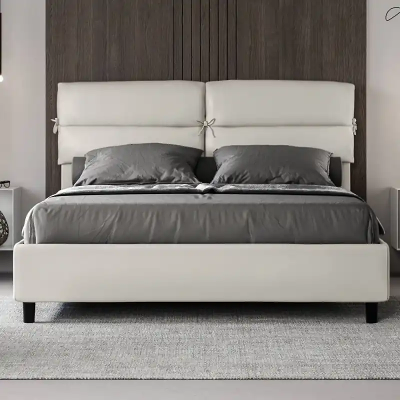 Cama doble Nandy de Itamoby hecha en Italia - zona de dormir