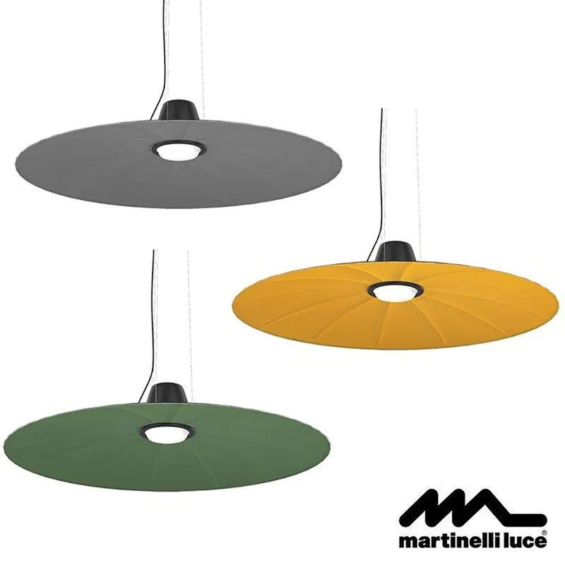 Martinelli Luce Lent Lámpara colgante realizada en material fonoabsorbente y revestida en tejido - Iluminacion