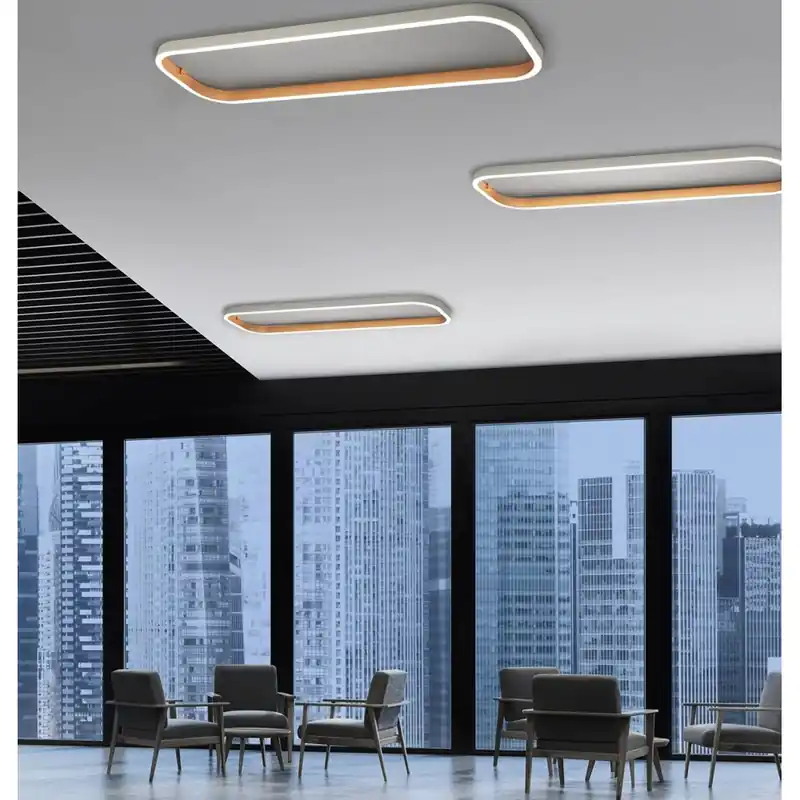 Plafón redondo iluminado con lámparas led - Iluminacion
