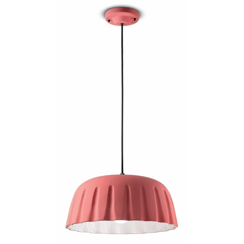Lámpara colgante Madame Gres de Ferroluce en cerámica disponible en dos medidas - Iluminacion