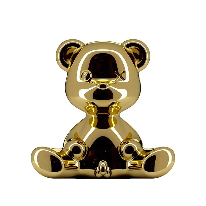 Qeeboo | Lámpara de mesa Teddy Boy con acabado metálico | de Stefano Giovannoni - Iluminacion