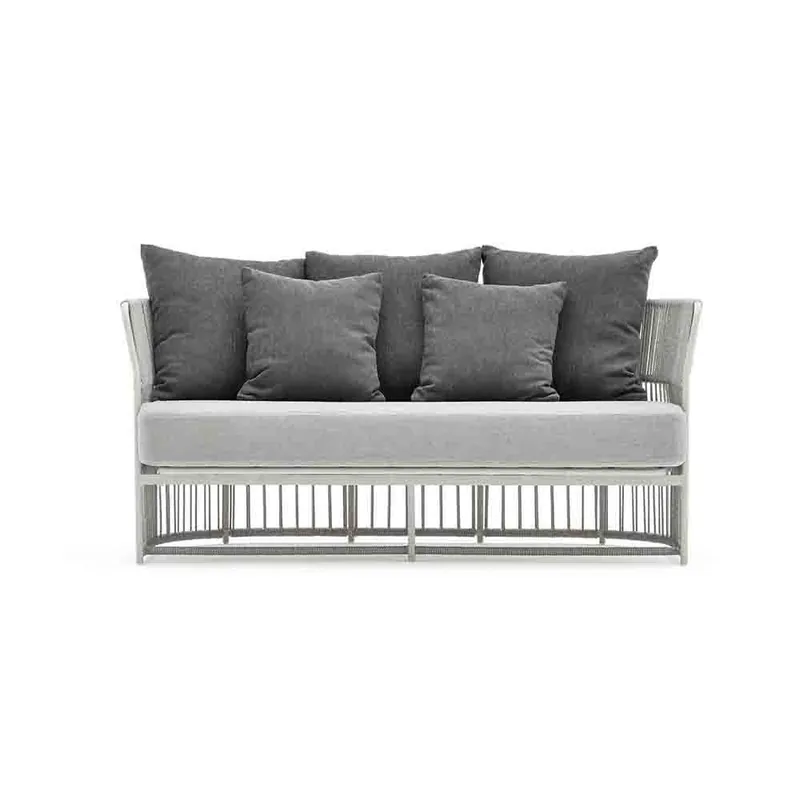 Sofá Tibidabo de Varaschin con estructura de aluminio y revestimiento de fibra sintética - Mueble de jardin