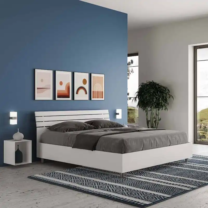Cama doble Ankel de Itamoby con cabecero inclinado - zona de dormir