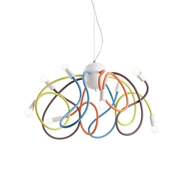 Lámpara colgante Multiflex de Ideal Lux disponible en versión multicolor o blanca - Iluminacion