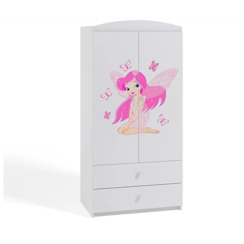 Armario de dos puertas con forma de hada adecuado para el dormitorio de tu niña - zona de dormir