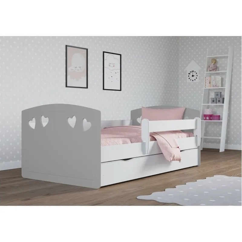Cama para niña Julia mix de Kocot en dos mezclas de acabados con cajonera y colchón incluidos - zona de dormir