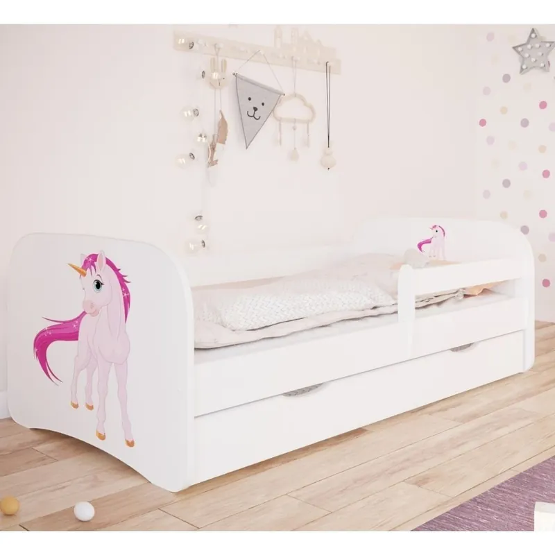Cama individual para niña Baby Dreams con cajones disponible en varios estampados - zona de dormir