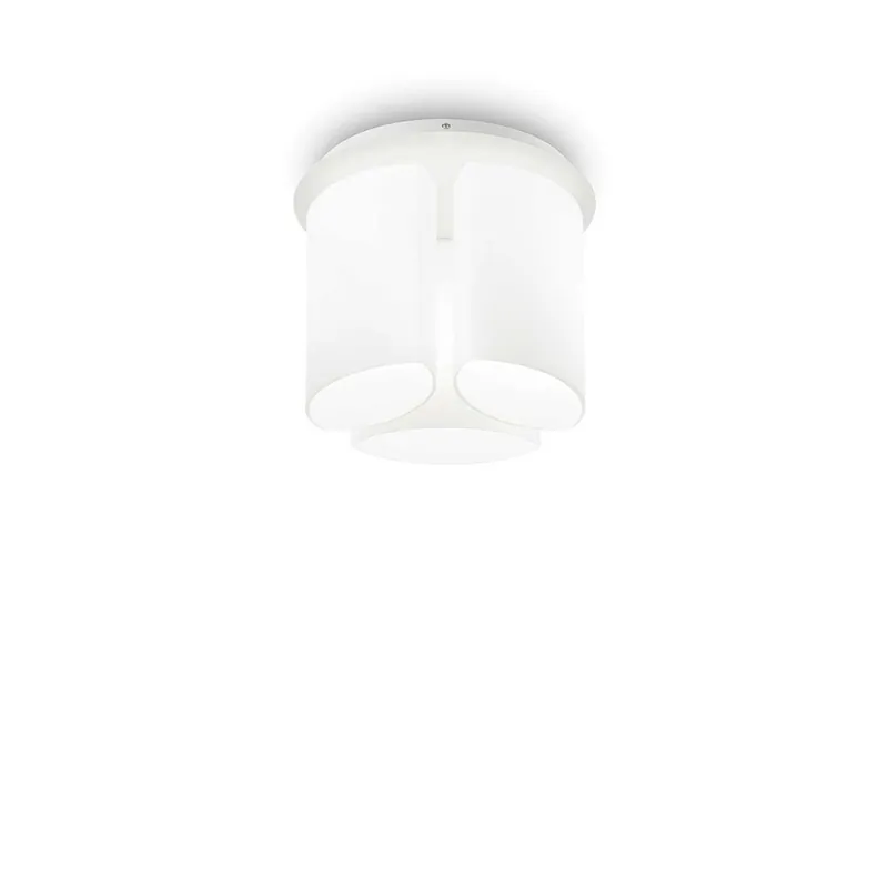 Lámpara de techo Almond de Ideal-Lux con estructura de metal blanco