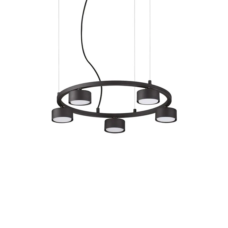Lámpara colgante Minor Round de Ideal-Lux con estructura de metal pintado en polvo