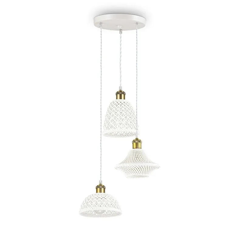 Lámpara colgante Lugano de Ideal Lux con difusores de cerámica - Iluminacion