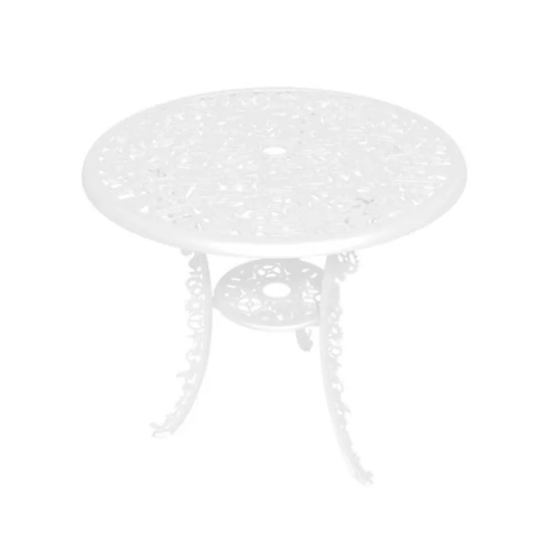 Mesa de jardín de aluminio Seletti Industry Round Table diseñada por Studio Job - Mueble de jardin