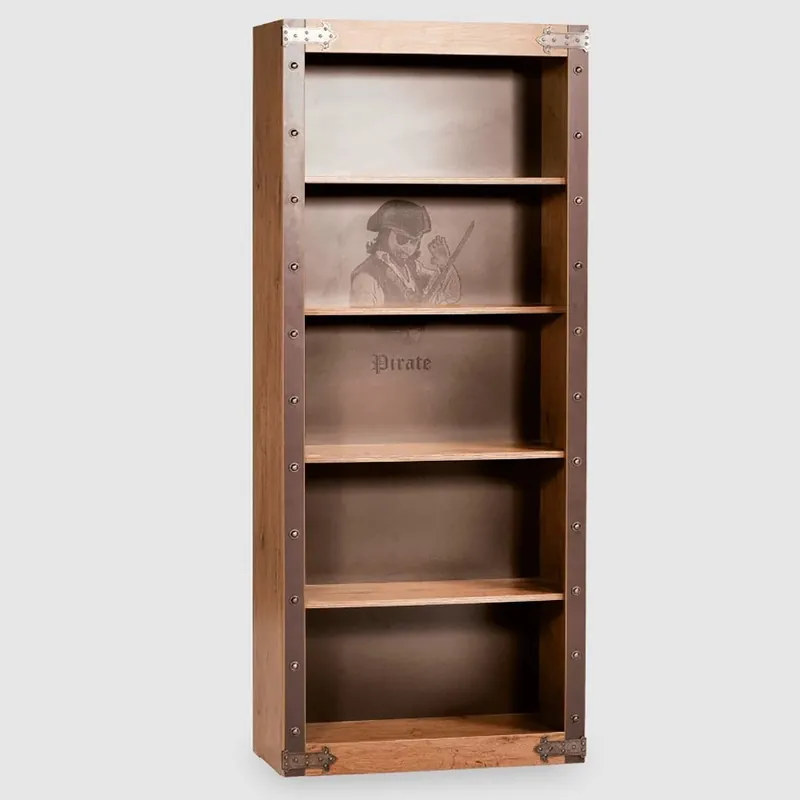 Estantería de madera pirata Cilek con 5 estantes y adornos - zona de dormir