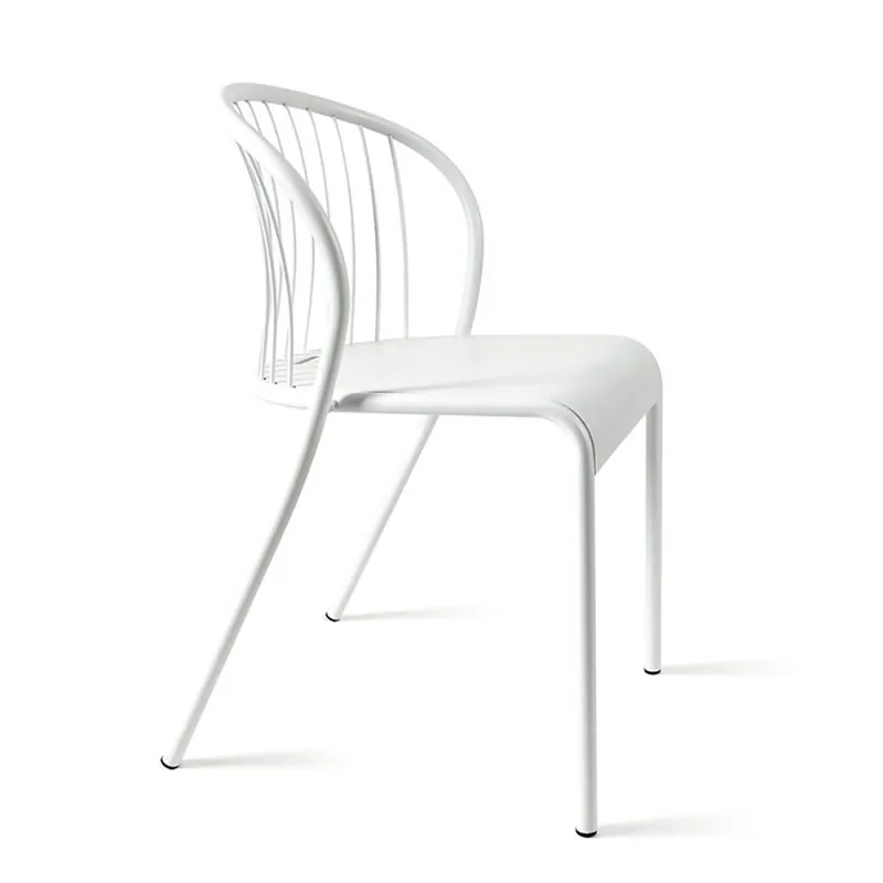 Atipico Cannet Silla cómoda y minimalista con estructura metálica. - Mueble de jardin