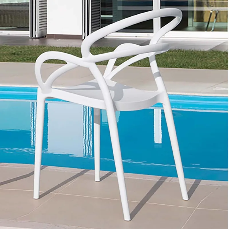 Silla Dina Outdoor con reposabrazos, estructura de polipropileno disponible en varios acabados - Mueble de jardin