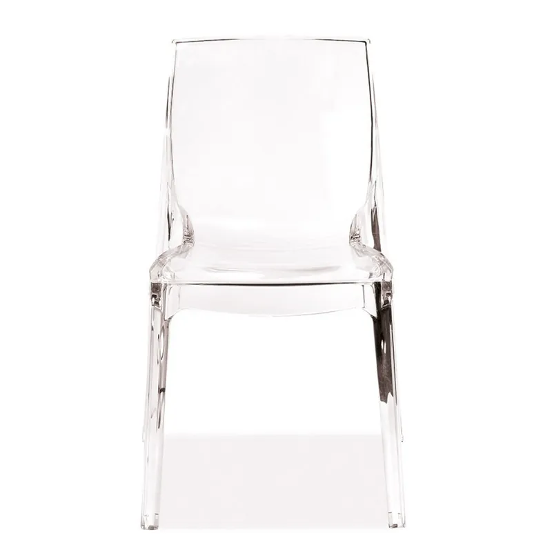 Silla Jordan en polipropileno transparente brillante - Mueble de jardin