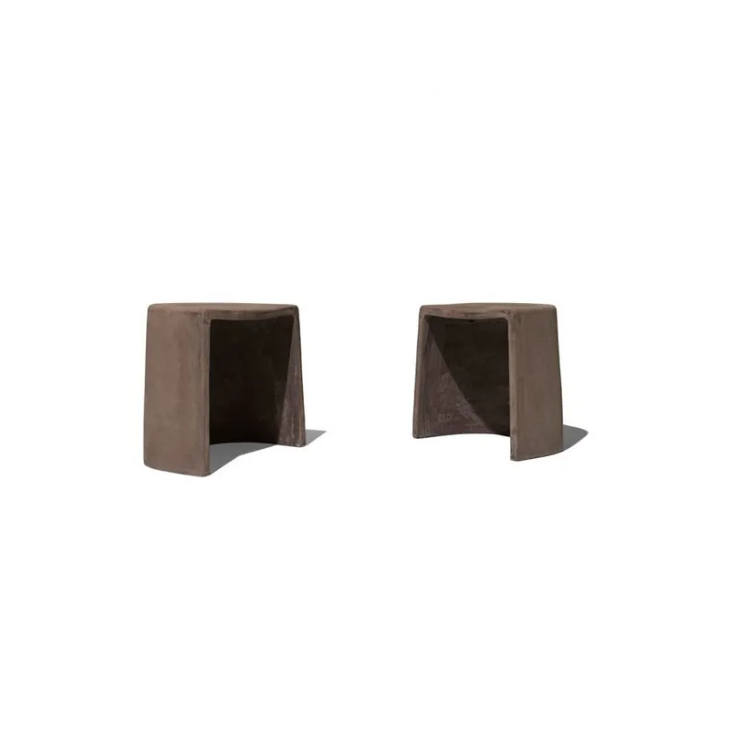 Taburete de exterior Internoitaliano Cave en terracota resistente a la intemperie y garantizado a temperaturas bajo cero - Mueble de jardin
