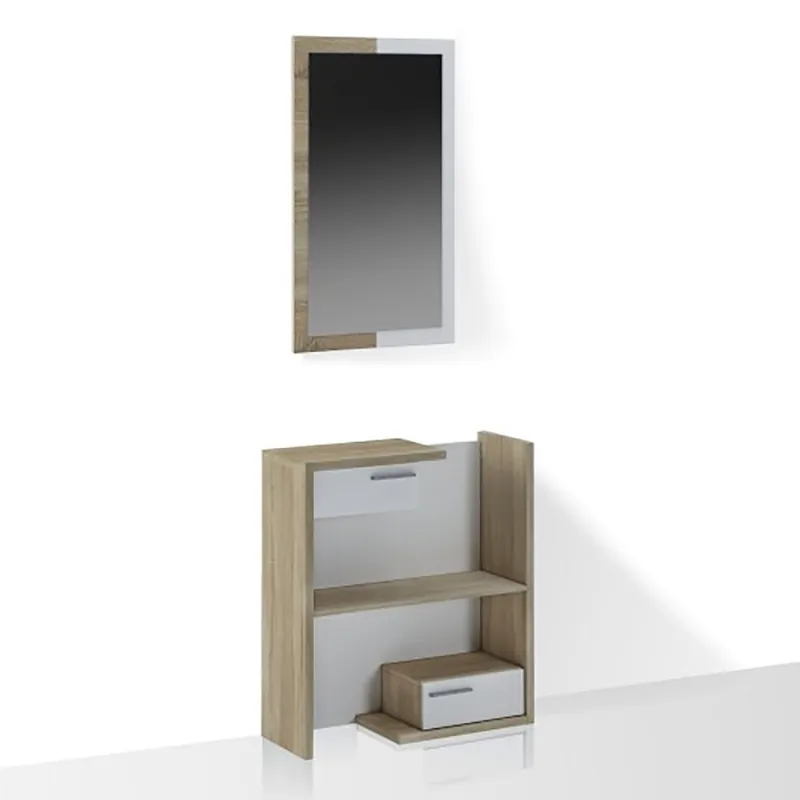 Tomasucci Kiara Wood ingresso con finiture in rovere e larice bianco a poro aperto. - Sala de estar