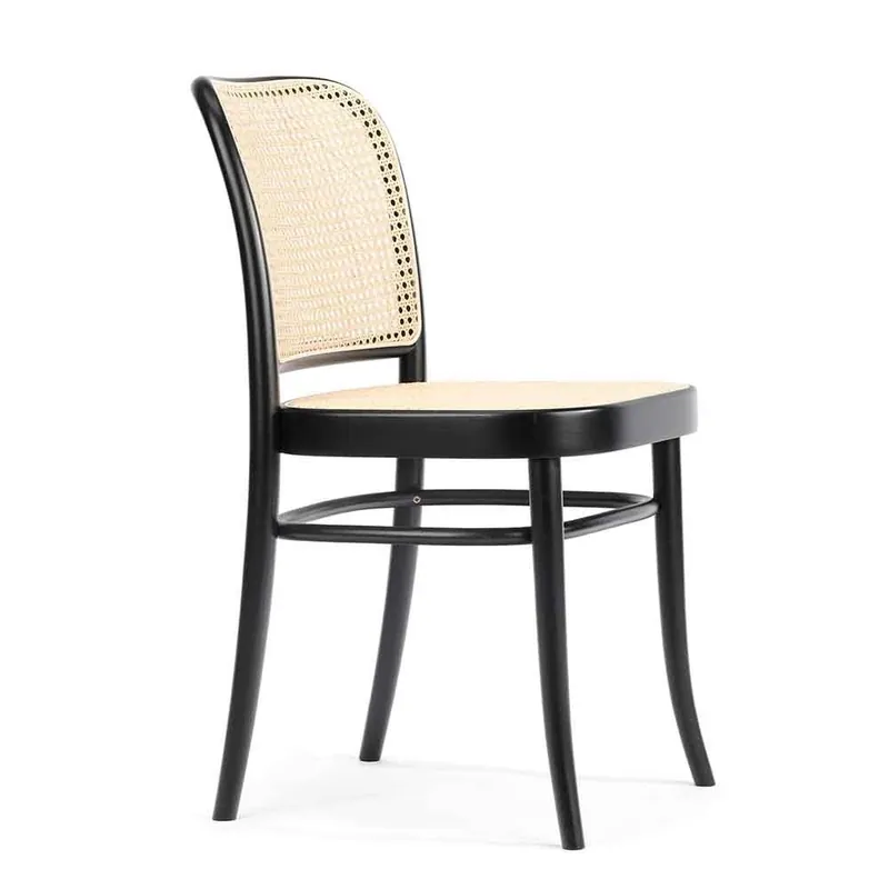 Silla Ton 811 Silla tapizada en paja de Viena - Vintage