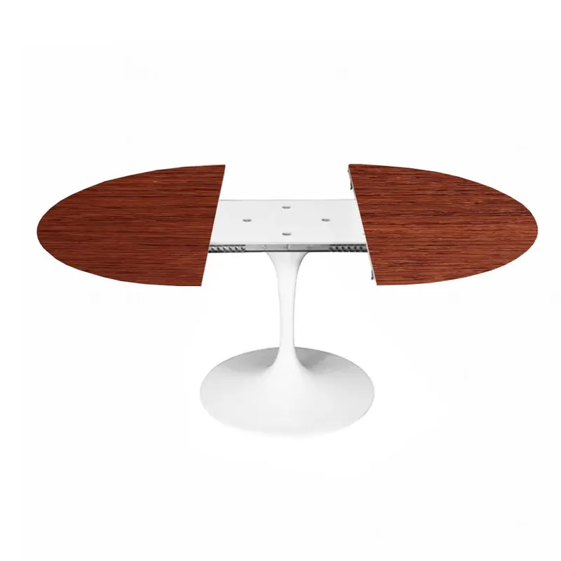 Mesa redonda extensible Tulip de roble macizo | Kasa-Store