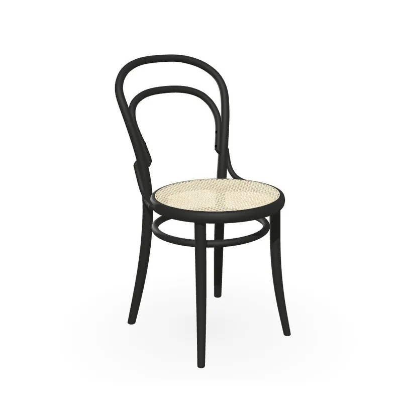 Silla Ton 14 con asiento de paja de Viena o acolchado, silla icónica diseñada por Michael Thonet - Sala de estar