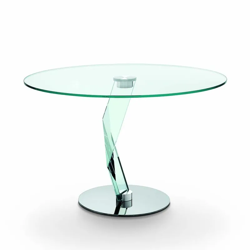 Tonelli design Bakkarat Mesa alta redonda con tapa y pata de cristal - Sala de estar