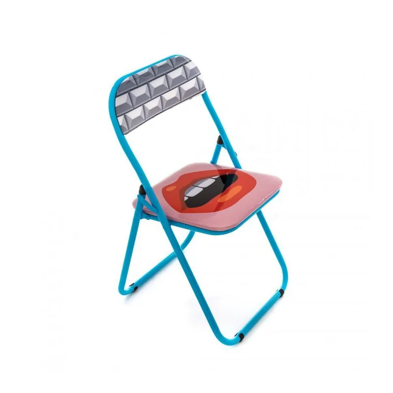 Sillas plegables Seletti Foldin Chair con estructura de metal - Sala de estar