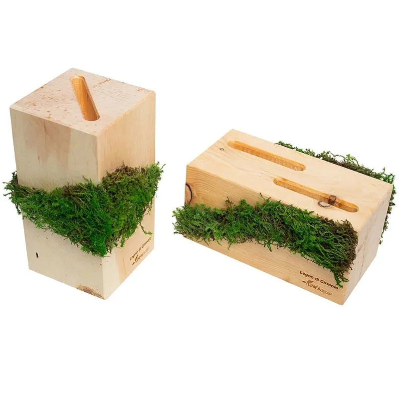 Soporte para móvil Linfadecor Dolmen de madera estabilizada y musgo - Objetos y accesorios