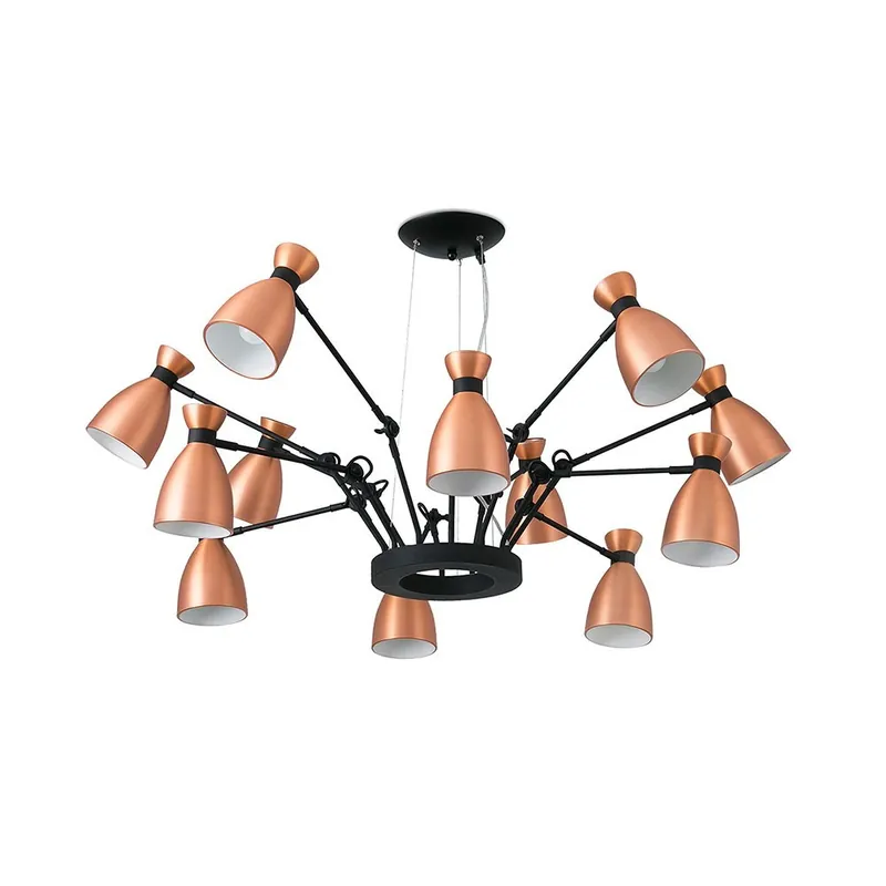 Lámpara colgante Faro Barcelona Retro 12 L acabado cobre - Iluminacion