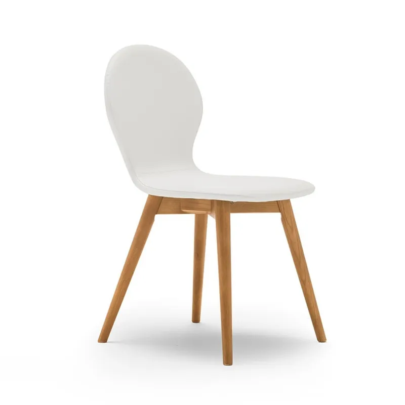 Silla Laila con asiento de ecopiel - Sala de estar