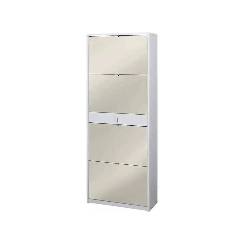 Zapatero con cuatro puertas de espejo y cajón de Sarmog en varios acabados - Sala de estar