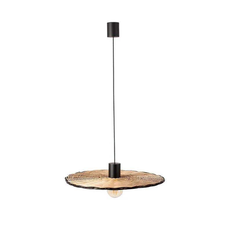 Faro Barcelona Costas lámpara colgante orientable con pantalla de ratán - Iluminacion