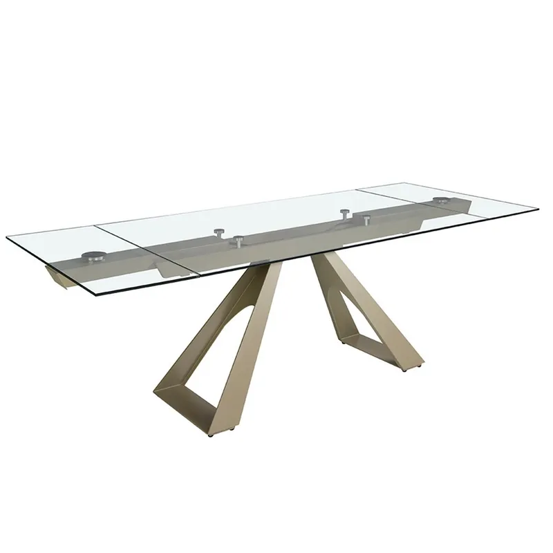 Angel Cerdà 1125 mesa extensible con tapa de cristal templado - Sala de estar