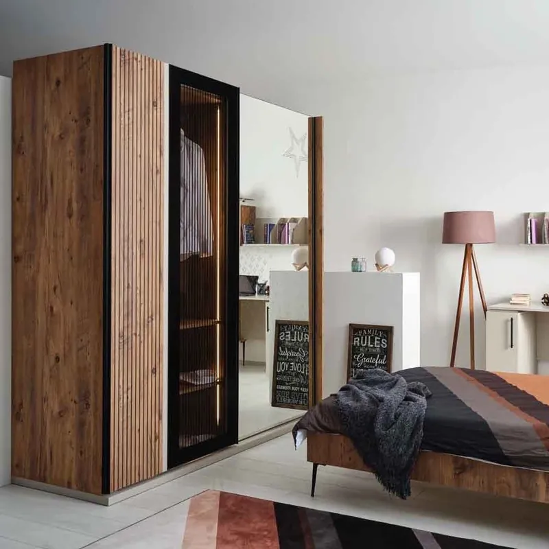 Armario estrella con dos puertas correderas fabricado en melamina. - zona de dormir