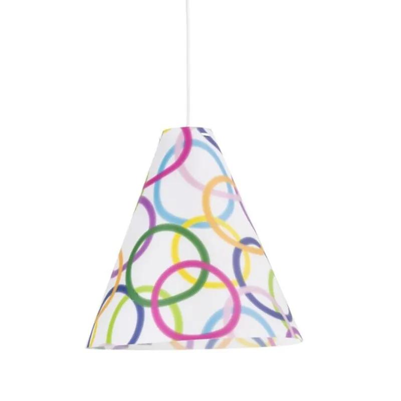 Lámpara de suspensión Emporium Douli con pantalla de polipropileno decorada - Iluminacion