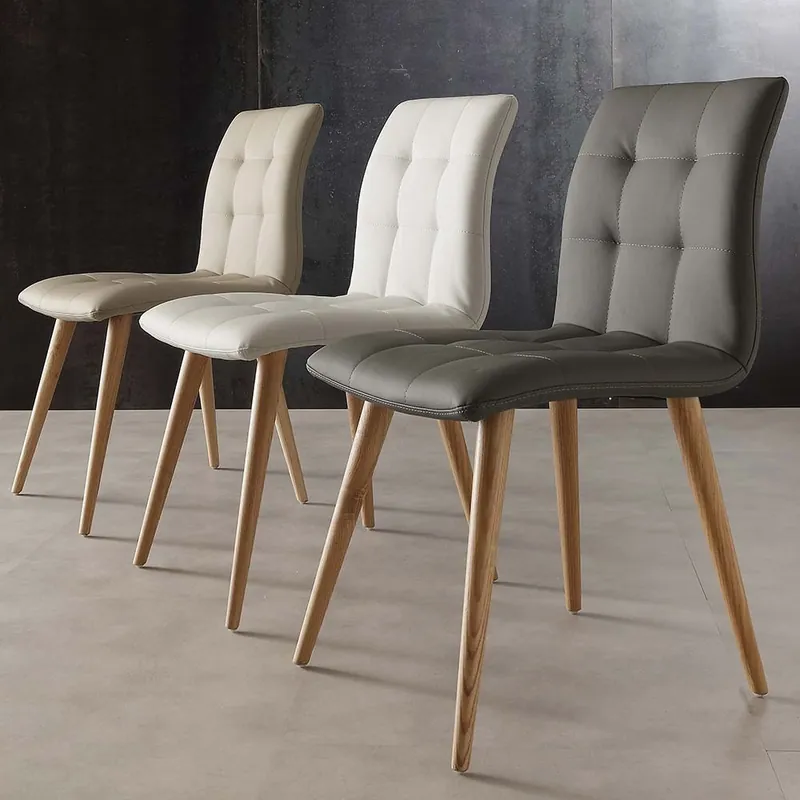 20 sillas Heritage en madera y piel sintética | Kasa-Store