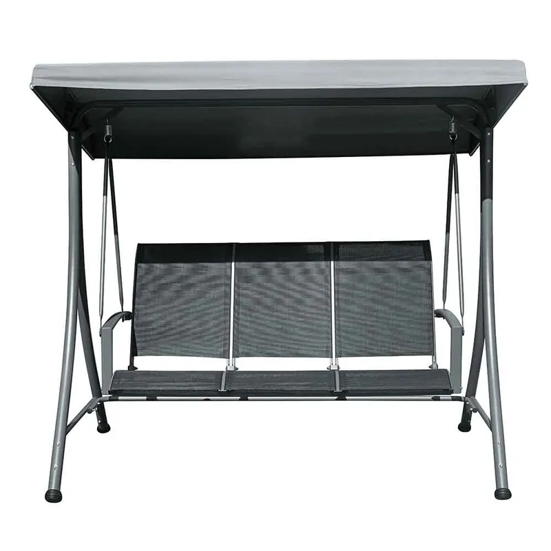 Columpio de jardín de tres plazas en texilene disponible en dos acabados - Mueble de jardin