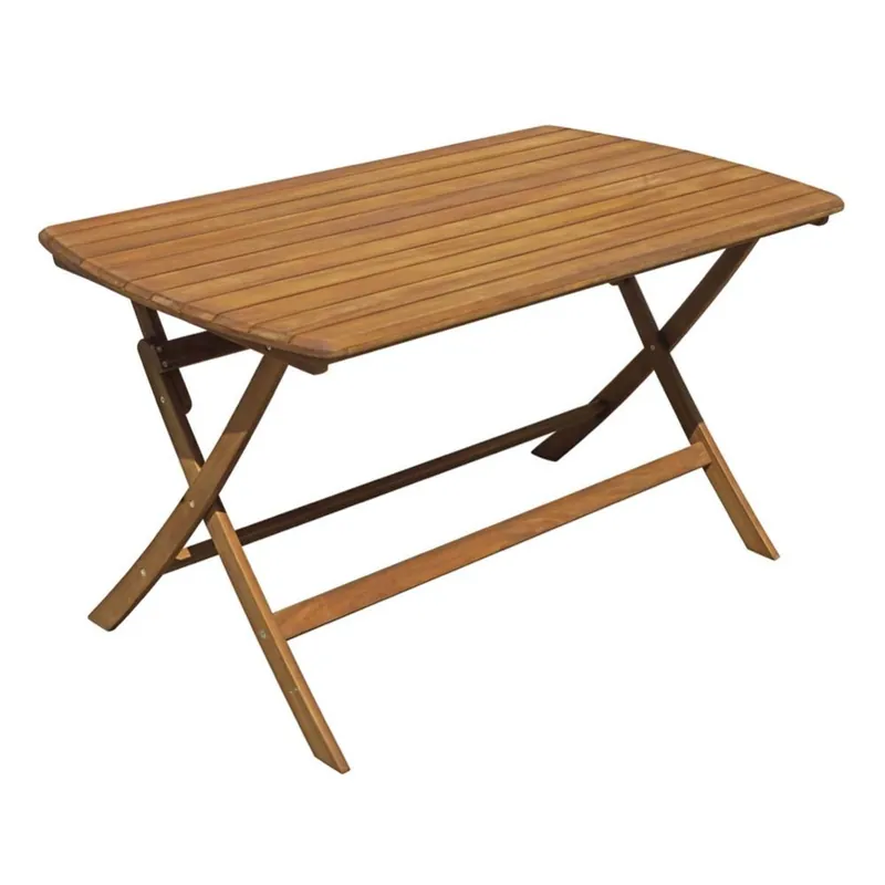Mesa de exterior Castiglione en acacia plegable 140X80 - Mueble de jardin